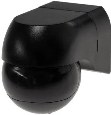Produktbild von Aufputz Bewegungsmelder 'CBM-SL black' 180°, LED geeignet, IP44, 1-800W,