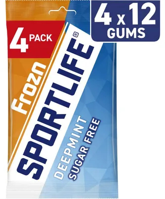 Zdjęcie produktu dla Sportlife Frozen Deepmint Guma do żucia 72g - orzeźwiający miętowy smak, długotrwała świeżość