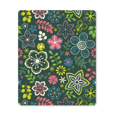 Obrázok produktu pre Podložka pod myš - Listy - vzory - kvety - 19x23cm - Rohožka pod myš