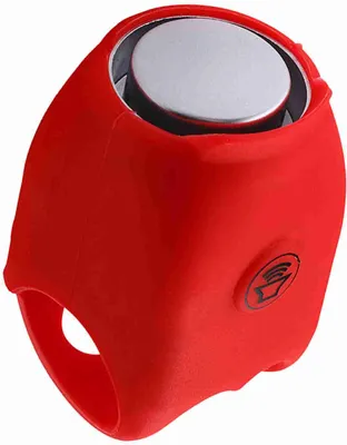 Obrázok produktu pre Cyklistický klaksón silikón 120 db elektrický zvonček na bicykel zvonček na bicykel alarm na riadidlá pre cyklistiku (červený) (červený)