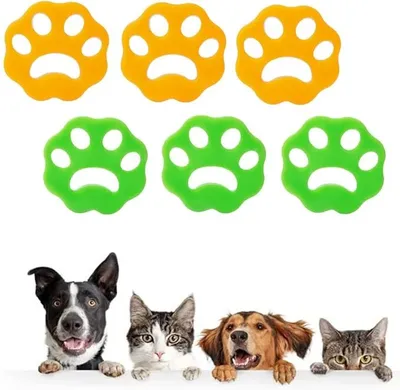 Produktbild von 6 Stück Tierhaarentferner,Tierhaarentferner für Wäsche für Hundehaar Katzenfell und alle Haustiere,Umweltfreundlich Und Wiederverwendbar