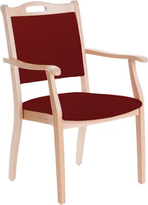 Produktbild von Seniorenstuhl Sabine Armlehnenstuhl Pflegestuhl Kunstleder Dolaro Bordeaux