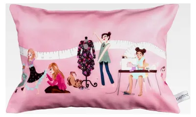 Produktbild von Kleines Kuschelkissen in Rosa und Bunt - 30 cm x 20 cm