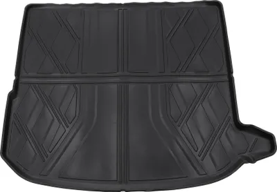 Produktbild von Cargo Liner Kofferraummatte Kofferraum Gepäck Kofferraumwanne Matte für Mercedes-Benz für AMG GLC Coupe 5 Sitze 2016-2020 Schwarz TPE 1 Stück Flaches Gesicht Diamantmuster