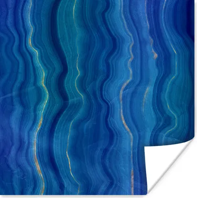 Produktbild von MuchoWow® Poster Achat-Geode - Edelsteine - Blau 100x100 cm - Babyzimmer