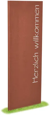 Produktbild von Edelrost Sichtschutzwand Herzlich Willkommen Prima Terra