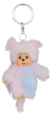 Productafbeelding van Batik-meisje | 9 cm sleutelhanger | Monchhichi | Sekiguchi