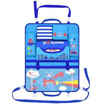 Imagen del producto de Organizador para el asiento trasero del coche, diseño de osito, color azul