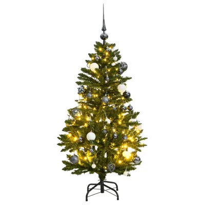 Obrázek produktu pro Umělý vánoční stromek skládací 150 LED diod a koulí 120 cm