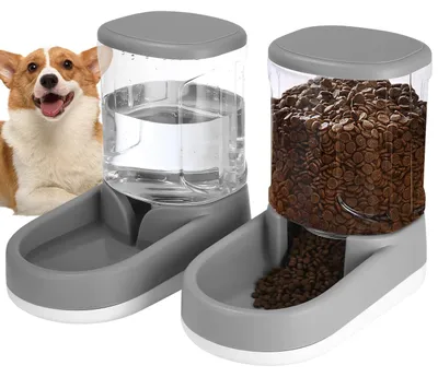 Productafbeelding van Automatische Voer en Waterdispenser voor Honden en Katten, 2 X 3,8 L