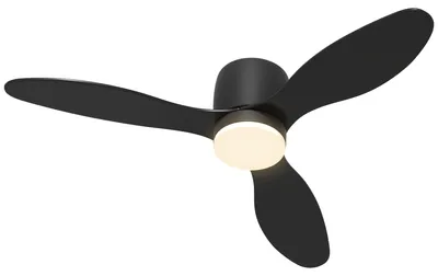 Image de Ventilateur de plafond HOMCOM avec lampe et télécommande, intensité lumineuse réglable