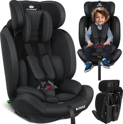 Produktbild von KIDIZ® Autokindersitz Kinderautositz ✓ Gruppe 1+2+3 ✓ 9-36 kg 5-Punkt-Sicherheitsgurt, Autositz, Kindersitz, Einstellbare Kopfstütze | Mitwachsende Sitzerhöhung 1-12 Jahre, Stabil und Sicher