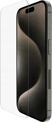 A screen protector is shown being applied to a smartphone.