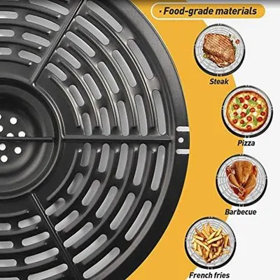Produktbild von Ersatz-Grillpfanne für Luftfritteuse, rund, 22 cm, antihaftbeschichtet