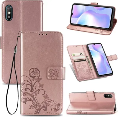 Produktbild von König Design Hülle kompatibel mit Xiaomi Redmi 9A Kunstleder Handyhülle - Handy Case Rosa