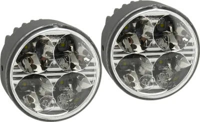 Obrázok produktu pre Svetlá denného svietenia 4 HIGH POWER LED 12V/24V (guľatá 70 mm) 33551
