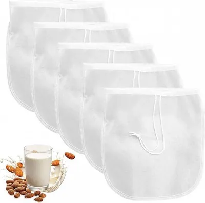 Zdjęcie produktu dla Worek sitowy 200 mesh, 15 x 20 cm, do mleka orzechowego i koktajli