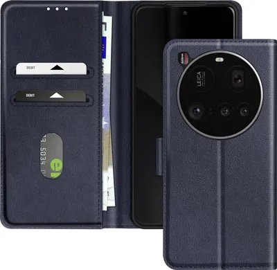Image de Avizar, étui à rabat pour Xiaomi 15 Ultra, style portefeuille, bleu nuit
