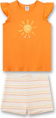 Produktbild von Sanetta Mädchen-Schlafanzug kurz orange Sonne 92