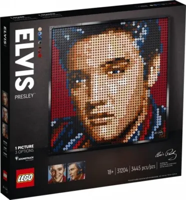 Produktbild von LEGO 31204 Art Elvis Presley – „The King“ DIY-Poster, Wand-Dekoration, Kunstbild, Bastelset für Erwachsene, Wandkunst, Haus-Deko, Geschenk