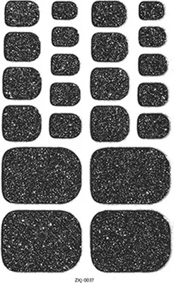 Immagine prodotto di INF 10 Fogli Adesivi Glitter per Unghie dei Piedi con Lima - Impermeabili e Traspiranti in PET Nero