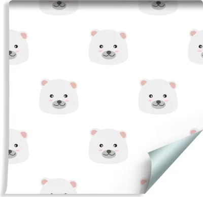 Produktbild von 10m VLIES TAPETE Rolle Kinderzimmer Charmante Eisbären XXL