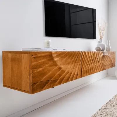 Produktbild von Massivholz TV-Bank SCORPION 160cm braun Mango Lowboard Hängeschrank