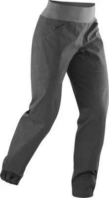 Dunkelgraue Kletter- und Boulderhose für Damen von Edelrid; mit elastischem Bund.