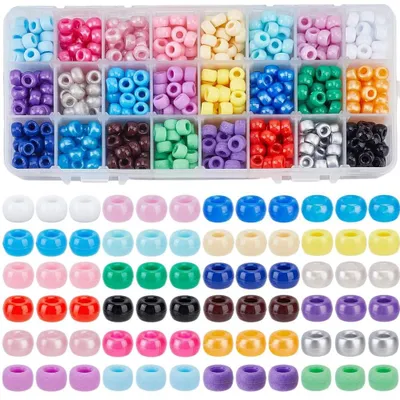 Productafbeelding van Set van 720 Plastic Kralen in 24 Kleuren voor Sieraden Maken