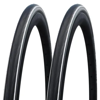 Produktbild von 2x Schwalbe Lugano II 25-622 weiss-schwarz Drahtreifen K-Guard 700x25C Mantel