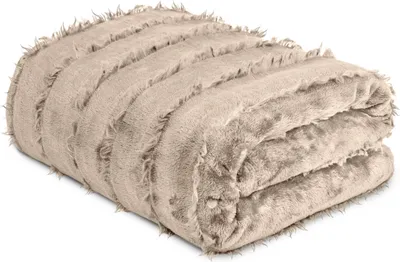 Produktbild von Domarex decke aus Mikrofleece - 130x170 cm - warm und weich - ideal für Winterabende Feiertage - pflegeleicht - Beige