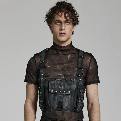 Image de Punk Rave - Sacoche poitrine "Survivor", tailles XL à 3XL