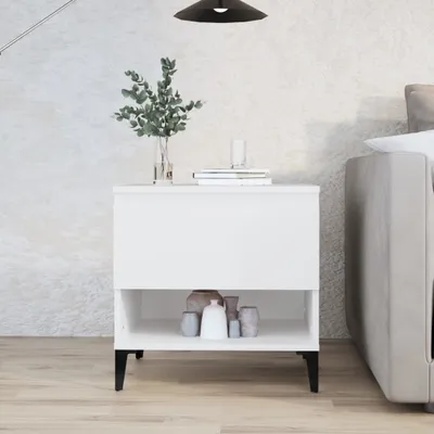 Obrázek produktu pro The Living Store boční stolek bílý 50x46x50 cm materiál na bázi dřeva
