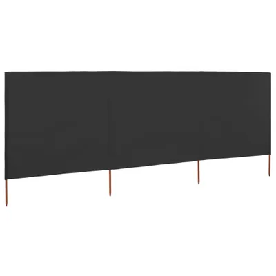 Immagine prodotto di vidaXL tessuto frangivento 3 pezzi 400 x 80 cm antracite
