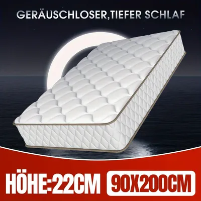 Productafbeelding van Matras - Pocketveringmatras - Binnenveringsmatras - Ergonomisch Matras - Slaapmatras - 90x200 cm