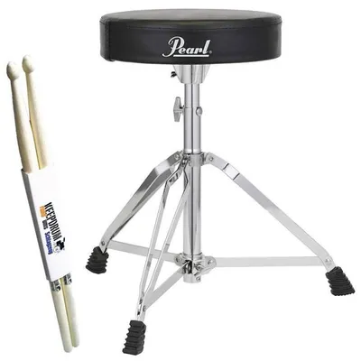 Immagine prodotto di Sgabello per batteria Pearl D-50 con bacchette per batteria