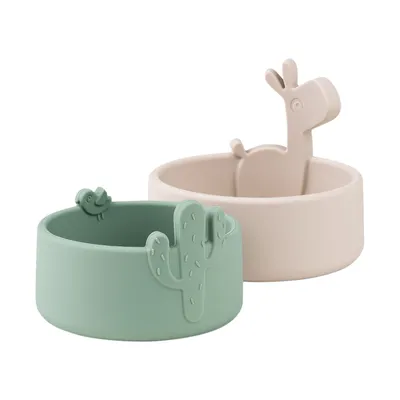 Immagine prodotto di Done By Deer Set Lalee 2 Pezzi Ciotola in Silicone Dorato Taglia Unica