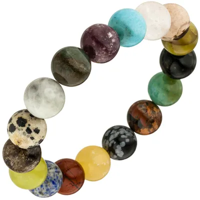 Produktbild von Armband Armschmuck aus Edelsteinen multicolor Edelsteinarmband elastisch 19cm