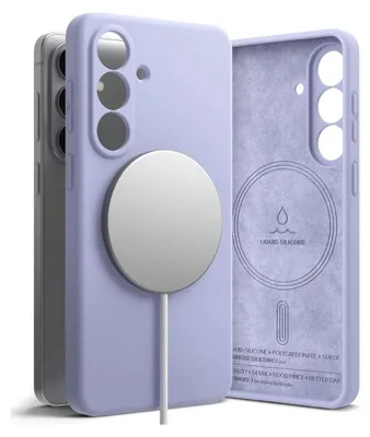 Image de Coque pour Galaxy S26, Ringke Silicone Magnetic avec MagSafe, violet
