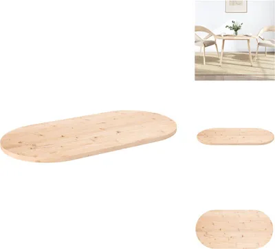 Zdjęcie produktu dla vidaXL Blat 90x45x2,5 cm owalny z litego drewna sosnowego - Blaty stołowe