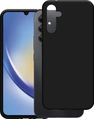 Image de Cazy Coque compatible avec Samsung Galaxy A34 Coque en Silicone - Coque Flexible - Noir