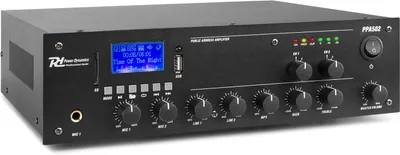Produktbild von Power Dynamics PPA502, 2.0 Kanäle, 50 W, 80 dB, 8 Ohm, 50 - 18000 Hz, 6.3 mm / RCA