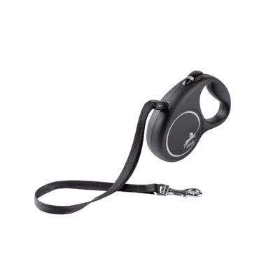 Produktbild von Flexi Hundeleine 5m, Schwarz, Größe M, Classic, Automatikleine