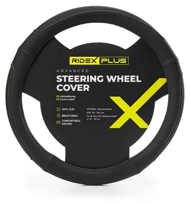 Produktbild von RIDEX PLUS 4791A0145P Lenkradbezug Polyurethan Ø38cm Schwarz Lenkradhülle