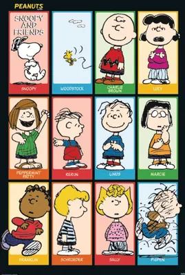 Produktbild von Peanuts Poster Snoopy & Friends + Ü-Poster