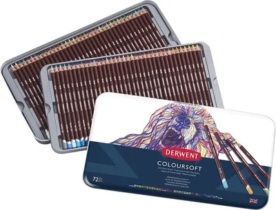 Zdjęcie produktu dla Kredki artystyczne DERWENT Coloursoft, 72 sztuki w metalowym pudełku