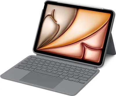 Produktbild von Logitech Combo Touch Keyboard Case für 11" iPad Air (M2), Grau Tablet-Tastatur mit Bookcover