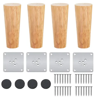 Productafbeelding van Omgoods - 4 Stuks Houten Tafelpoten voor Meubels