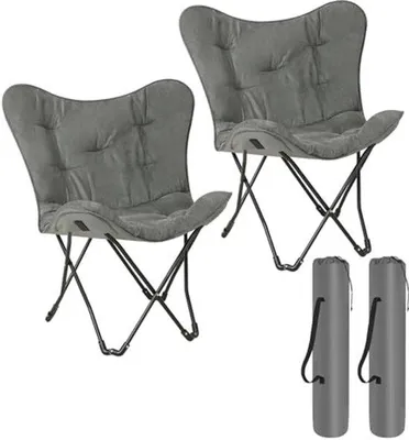Produktbild von Famanu Campingstuhl Set von 2 - Faltbare Klappstühle mit Tragetasche für Outdoor-Aktivitäten