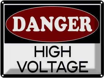 Produktbild von vianmo Blechschild 30x40 cm Danger high voltage